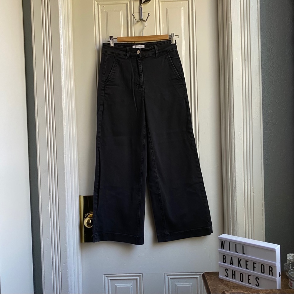 Everlane Black Wide Leg Crop Pant